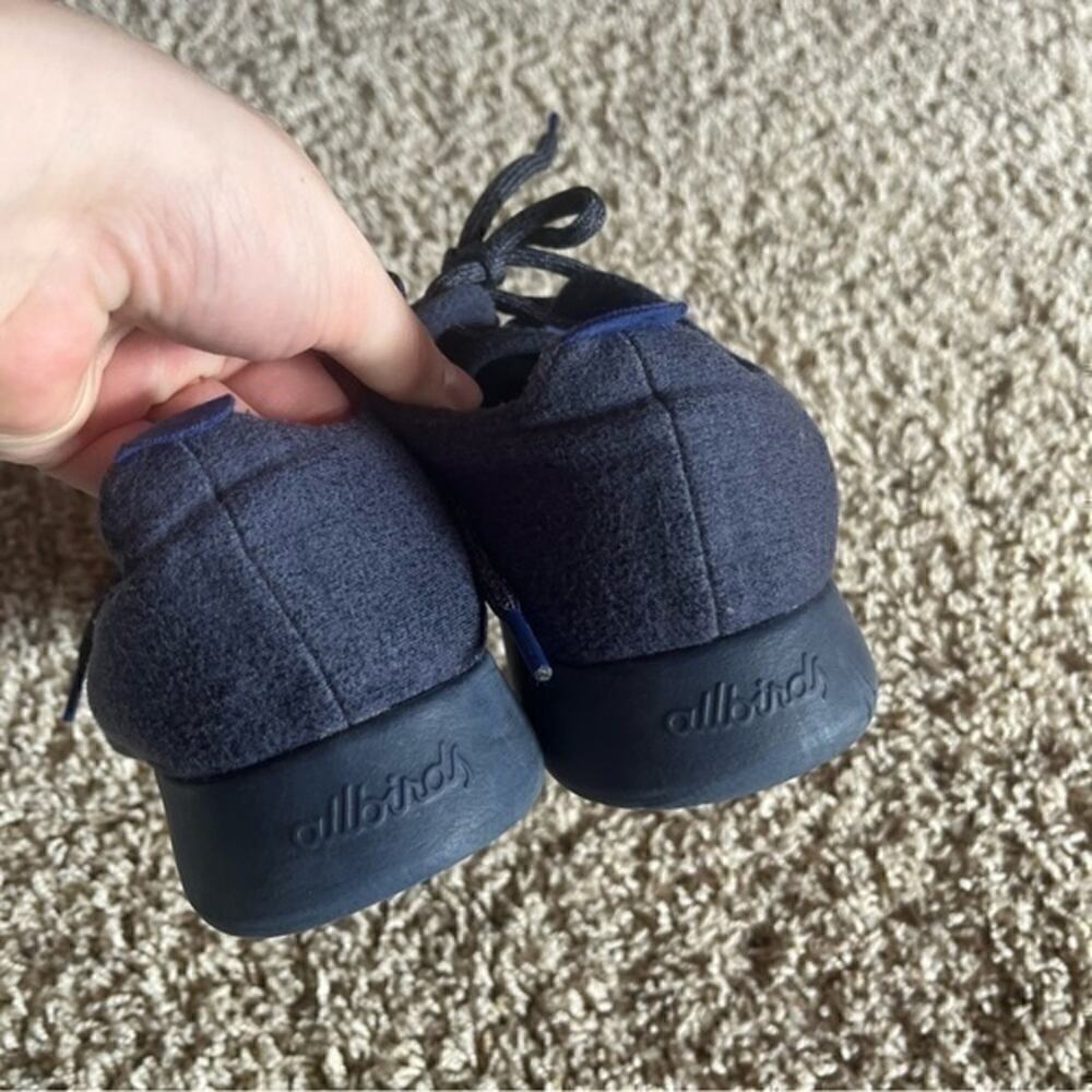 Allbirds Wool Runners Navy Blue Lace Up Sneakers Women’s Size 8 - Picture 10 of 11